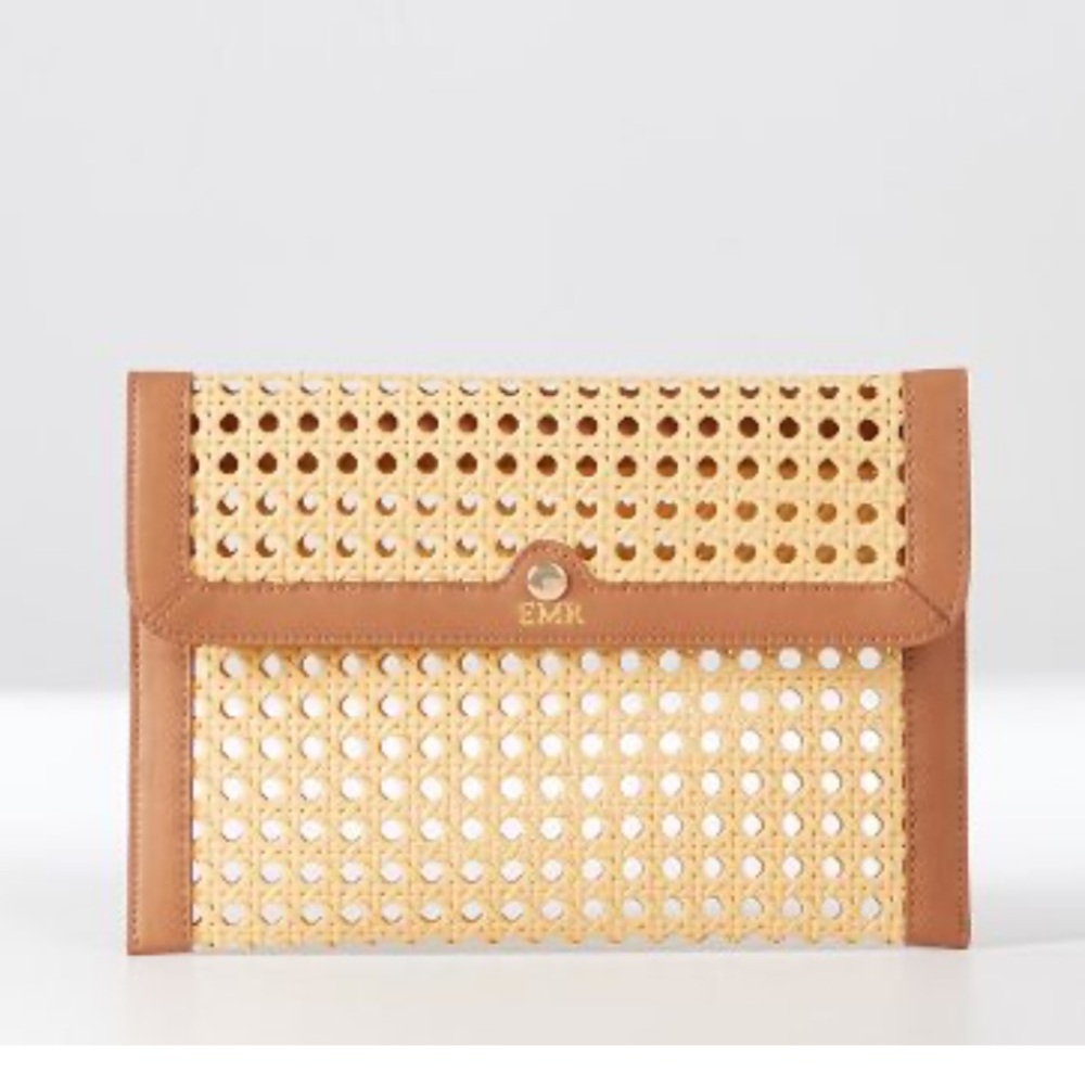 Mark & Graham Tan and Cream Clutch